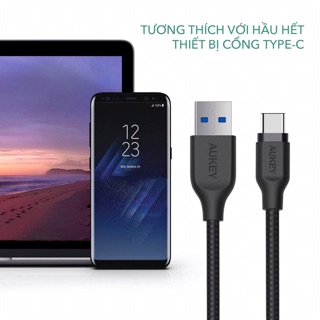 Cáp sạc AukeyType C CB-AC1 siêu bền 1,2m