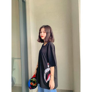 Áo thun Unisex nam nữ răng cá mập