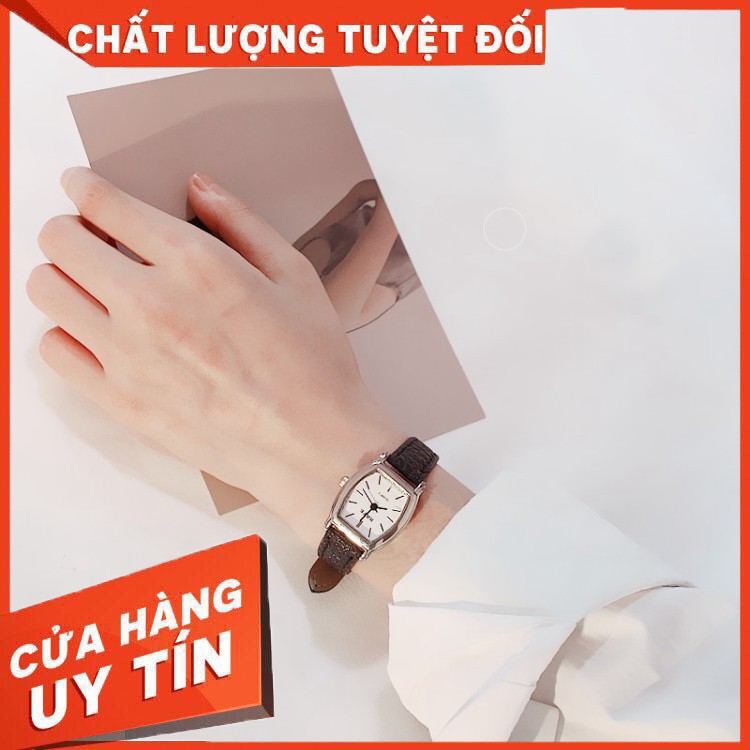 HÀNG CAO CẤP -  Đồng Hồ Nữ Dây Da Cao Cấp Chính Hãng RATE Mặt Vuông Đẹp Thanh Lịch Giá Rẻ  - Hàng Cao Cấp