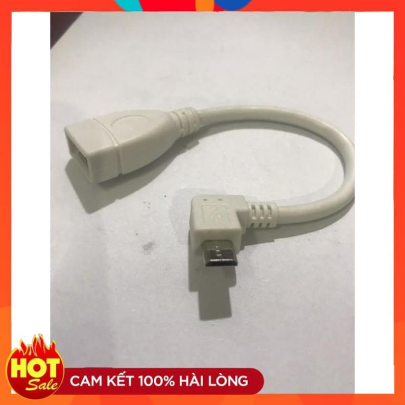 Cáp OTG Micro USB To USB Bẻ cong góc 90 độ  - Loại zin bóc thiết bị