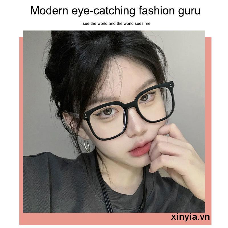 Mắt Kính Chống Ánh Sáng Xanh Gọng Vuông Tròn Phong Cách Cổ Điển Thời Trang Cho Nữ