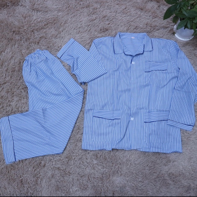 Bộ Mặc Nhà Đồ Ngủ Nam Trung Niên Loại Đẹp Pijama Cho Bố, Người Già, Người Lớn Tuổi, Ông Già