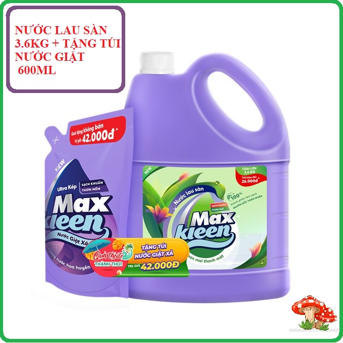 Chai Nước Lau Sàn MaxKleen 3.6kg - CH Bé Nấm