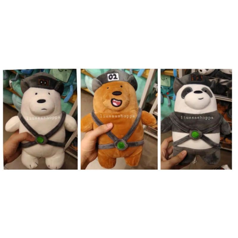 Đồ Chơi Thú Nhồi Bông Hình Chú Gấu Trong We Bare Bears Đội Mũ Đáng Yêu