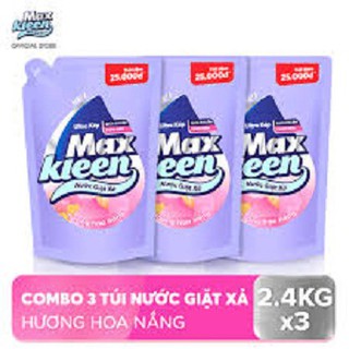Combo 3 túi nước giặt xả maxkleen hương hoa nắng
