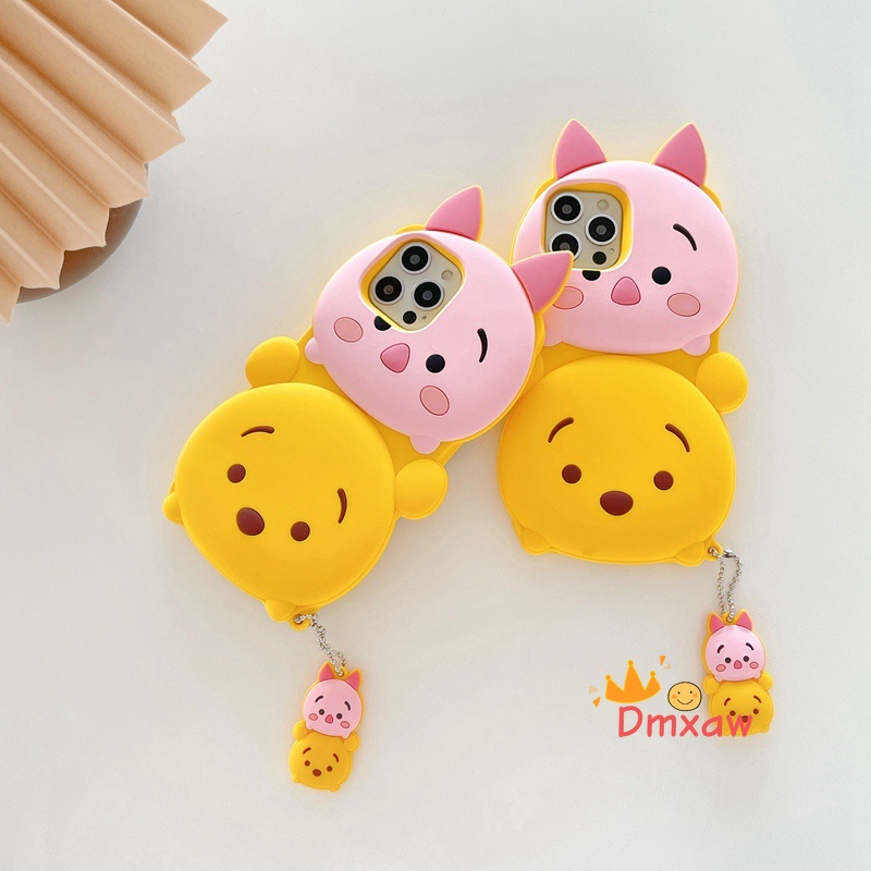Ốp Điện Thoại Silicon Mềm Họa Tiết Hoạt Hình Winnie the Pooh Cho iPhone 13 Pro Max 12 11 Pro Max X XR XS Max 8 7 6 6s Plus SE 2020
