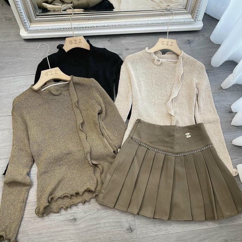 Áo thun dài tay bèo 3 màu