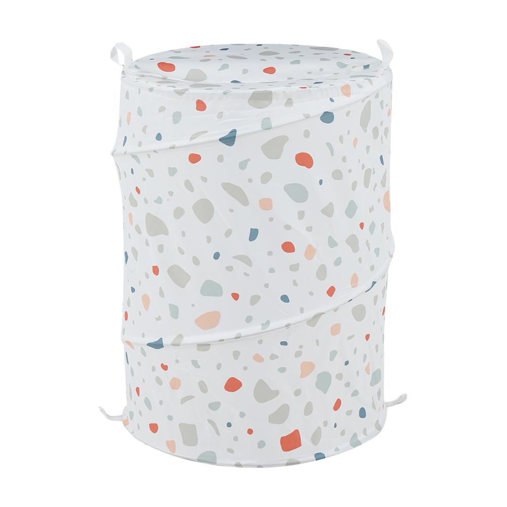 Homebase MOYA Giỏ để đồ giặt hình tròn RL-ACS21094 bằng Polyester 55X42X42CM họa tiết đồ họa
