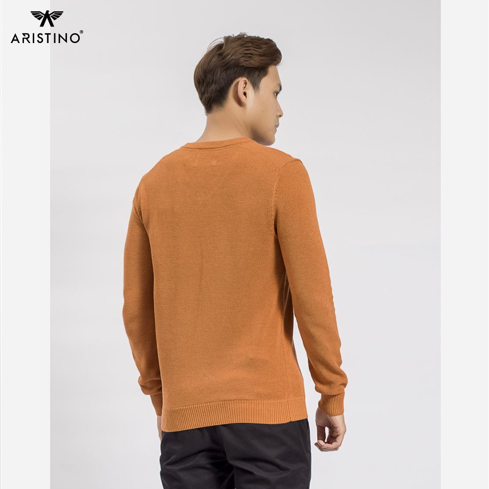 Áo len nam ARISTINO cổ tim, gọn gàng - AWO012W8