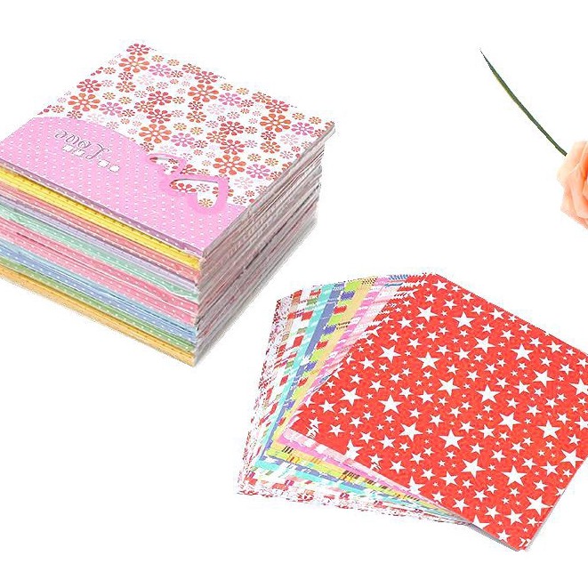 Set 72 Giấy Vuông 15 * 15cm Họa Tiết Giấy Xếp Origami