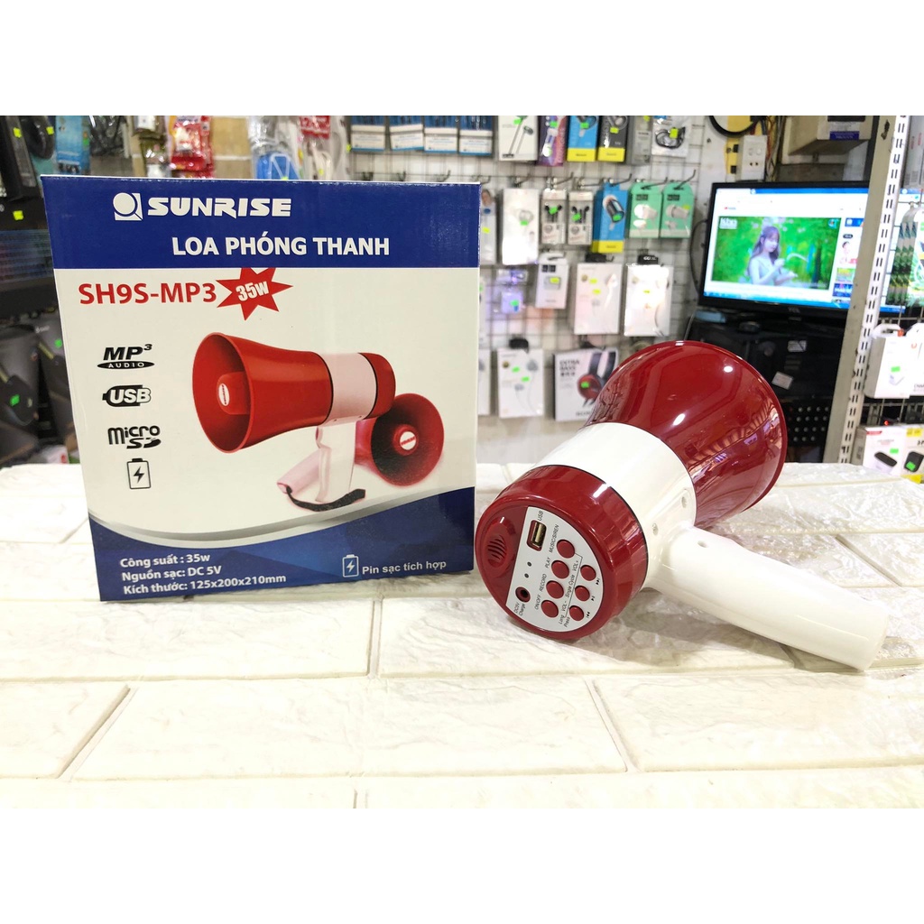 LOA PHÓNG THANH SUNRISE SH9S-MP3 CHÍNH HÃNG- LOA RAO HÀNG PHÁT ĐI PHÁT LẠI CHÍNH HÃNG
