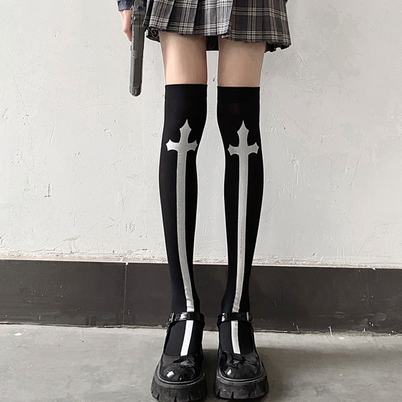 Vớ Cao Ngang Đùi Họa Tiết Kiếm Hóa Trang Halloween Dành Cho Nữ