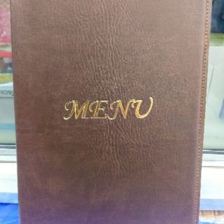 Menu bìa da cao cấp,menu da A4 (10 lá)