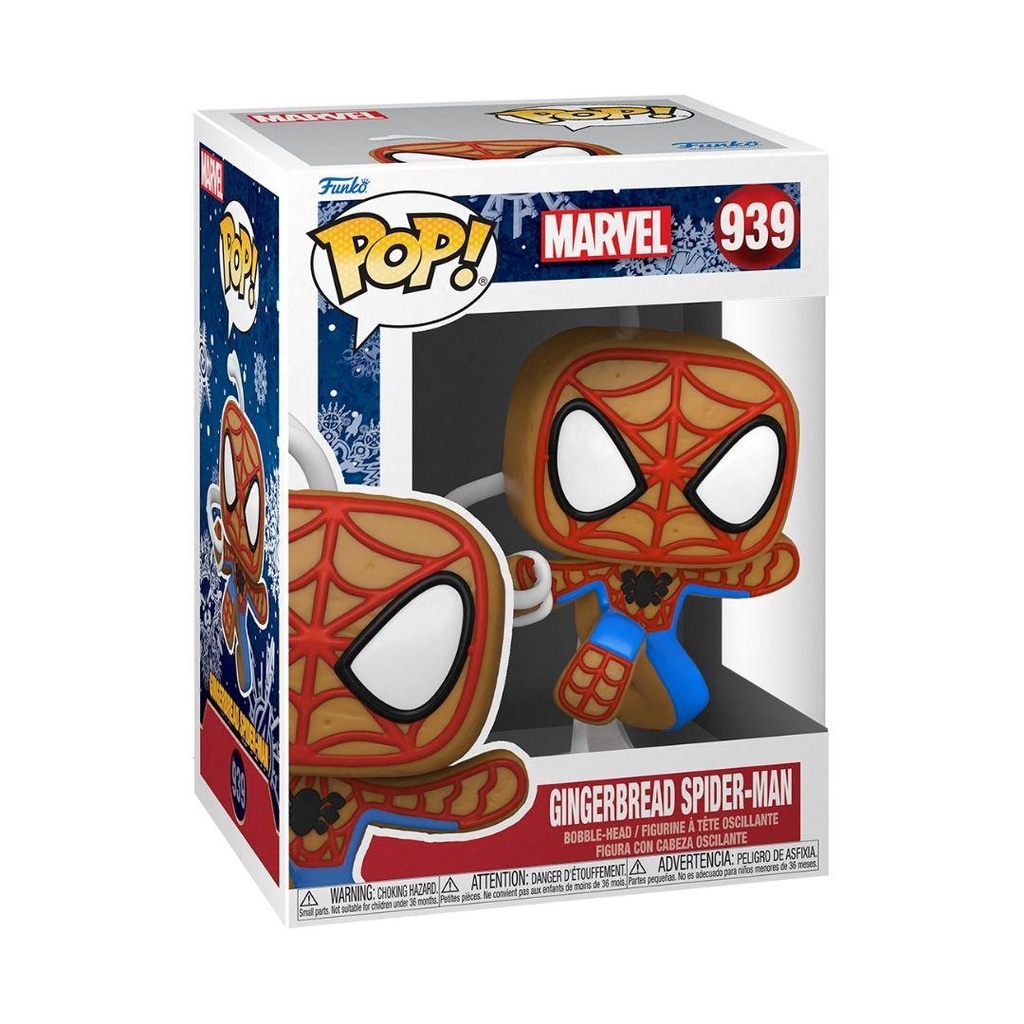 Mô hình Marvel Spider Man 10cm 939 Gingerbread Funko Pop Mô hình tĩnh Nhựa PVC CHÍNH HÃNG MỸ MVFKP07