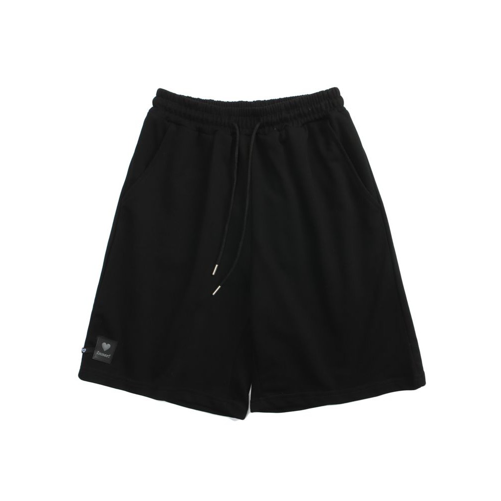 Quần short nỉ Hình Tim inner zk9767 nam nữ 4 màu Đen, Hồng, Xám, Trắng