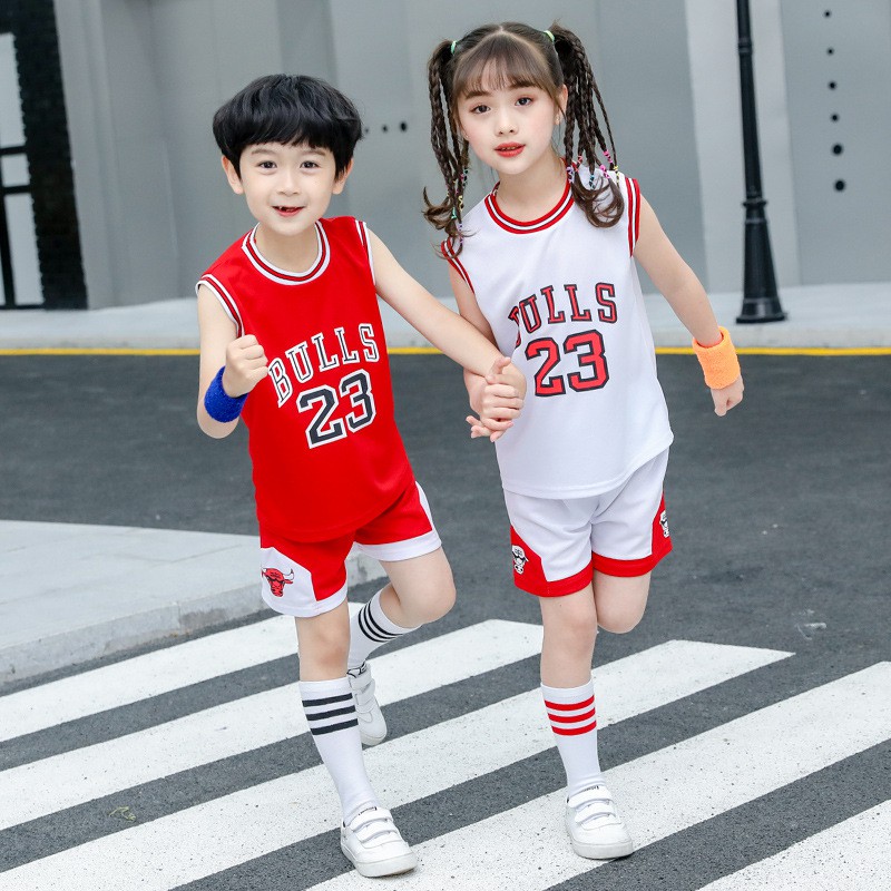 [Mã BITBITSHOP Giảm 10k] Set thể thao bóng rổ mùa hè cho bé cực mát bulls 23