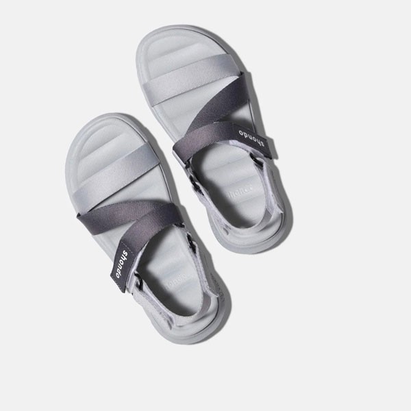 Giày Sandal Shondo Quai Chéo đế xám Ombre xám đậm F6S2120