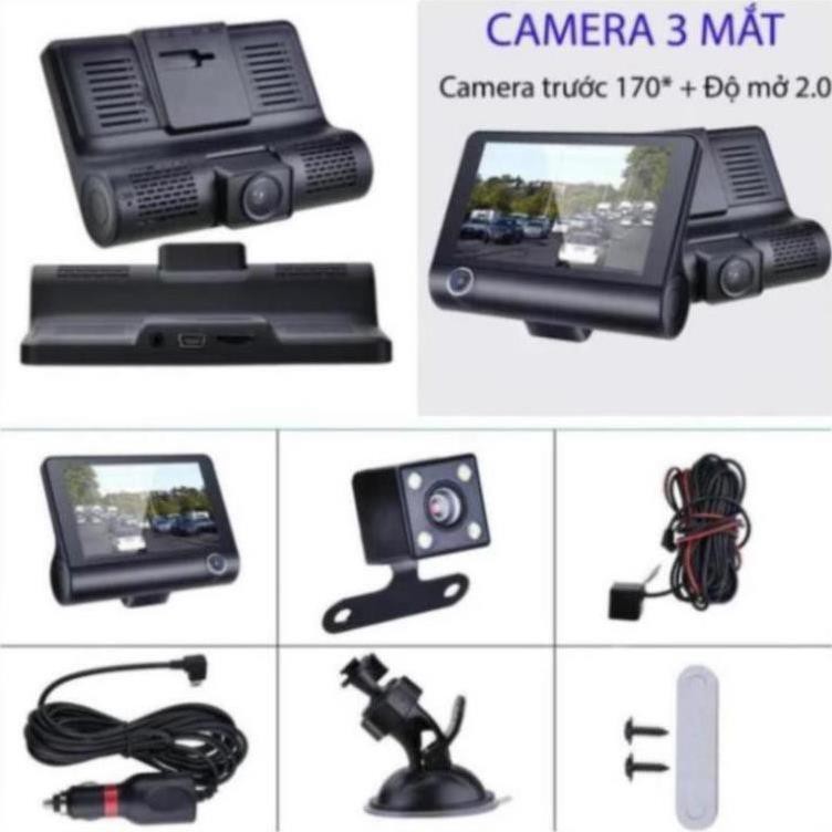 Camera Hành Trình Ô Tô 3 Mắt Bm31, Mắt Quay Siêu Nét, Cam sau siêu nét chống nước - Bảo Hành 6 Tháng Lỗi 1 Đổi 1