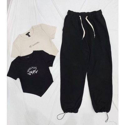 Quần jogger dây rút ống túm trơn Notanerd