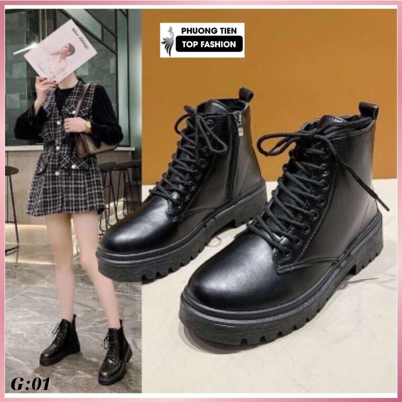 Giày bốt ullzang,giày nữ đi vào cực sang chảnh,thích hợp đi làm đi chơi,đi muôn nơi. topfashion: G01