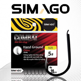 Lưỡi câu cá combat chinu simago có ngạnh cao cấp chuyên câu đài, câu đơn