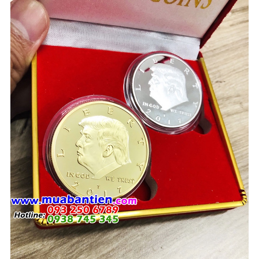 Cặp đồng xu tổng thống Trump vàng bạc, Xu Donald Trump