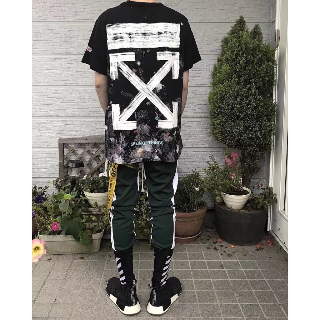 OFF-WHITE TEE - Áo Off-White tee Galaxy Brushed (đen) [Mirror quality 1:1]