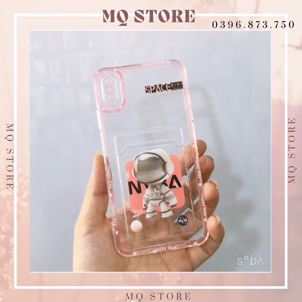 Ốp lưng iPhone Xs Max Ốp dẻo hình viền camera màu, có khay nhét thẻ card nhiều mẫu