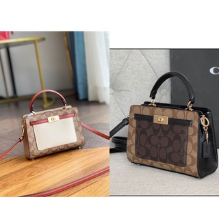 Dư xịn giá tốt- túi coa*ch mini lane top handle, da thật, sang cực, fulltag code