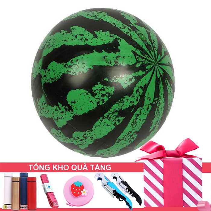 Bóng Đá Cao Su Bơm Hơi Hình QUẢ DƯA HẤU Size 22Cm (Tặng 1 Kim Bơm Bóng)