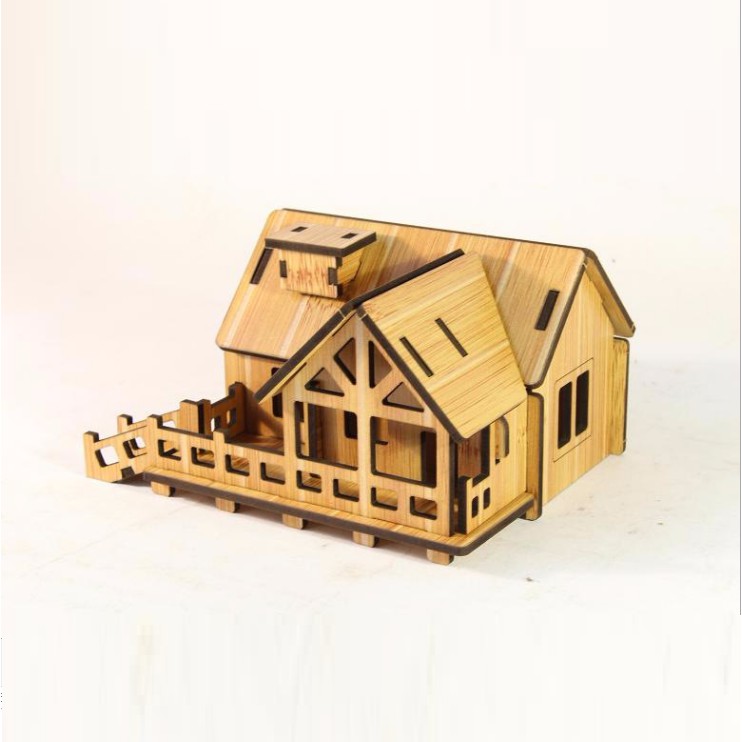 Đồ chơi lắp ráp gỗ 3D Mô hình Nhà gỗ Happy Coast R-9103