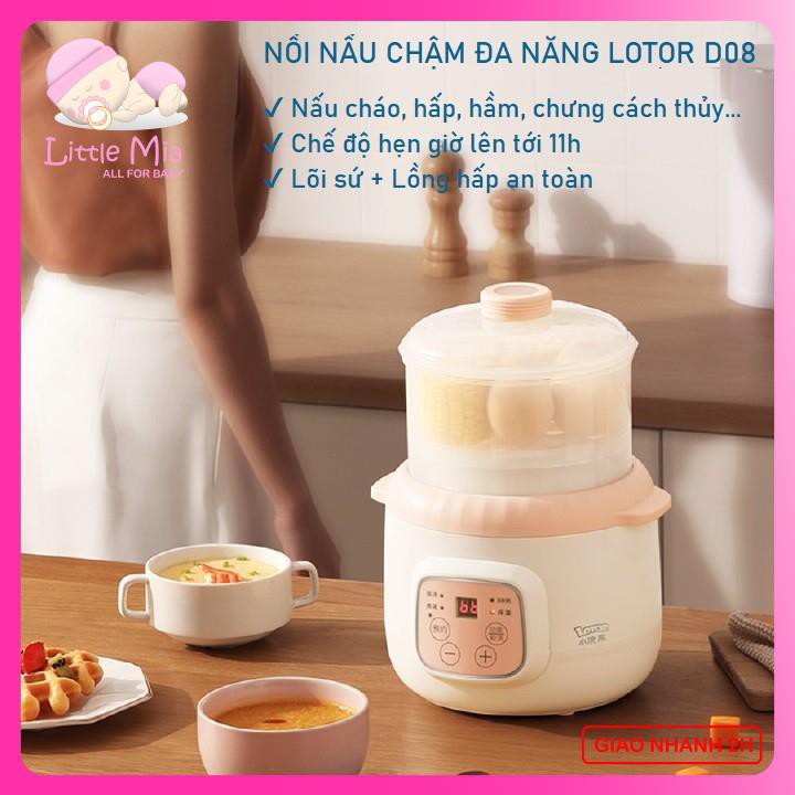 [TẶNG Ổ CẮM 3 CHIA] Nồi Nấu Cháo Chậm, Nồi Ninh Hầm Đa Năng Nấu Cách Thủy [BẢO HÀNH 12 THÁNG CHÍNH HÃNG]