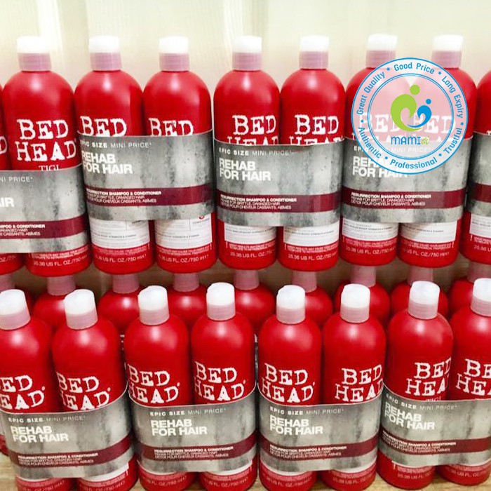 Cặp Dầu gội xả (750ml) phục hồi tóc cấp độ 3 cho người từ 18 tuổi Tigi Bed Head Đỏ, UK
