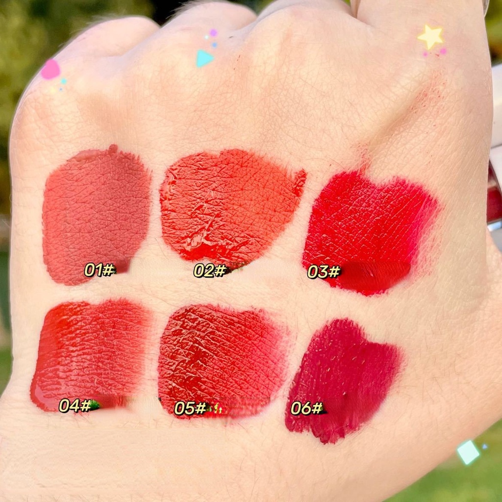 Bộ 6 Son Môi Dadk Chất Nhung Lì Thiết Kế Hình Chú Vịt Vàng Dễ Thương