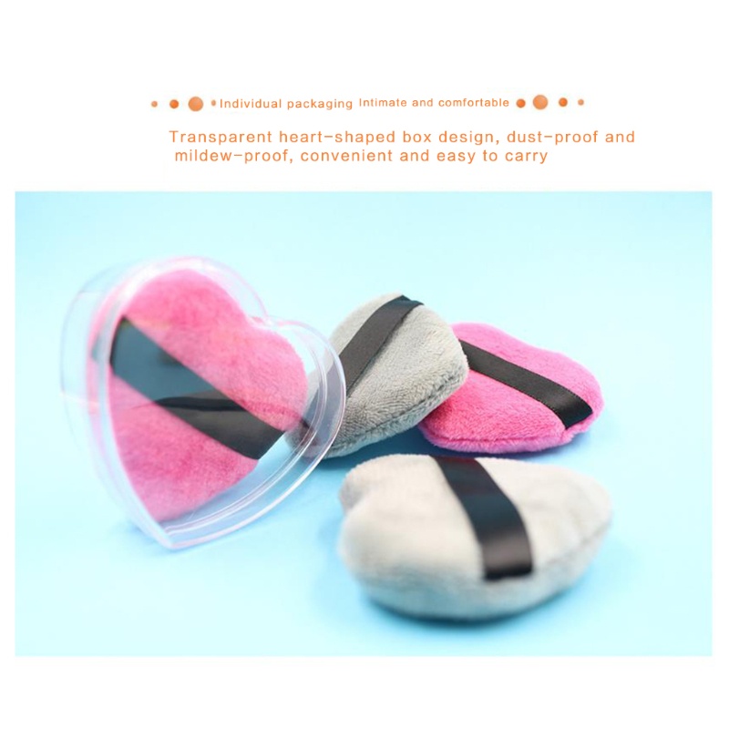 Mút Trang Điểm YOUYO Bằng Cotton Hình Trái Tim Kèm Dây Đeo Tiện Dụng