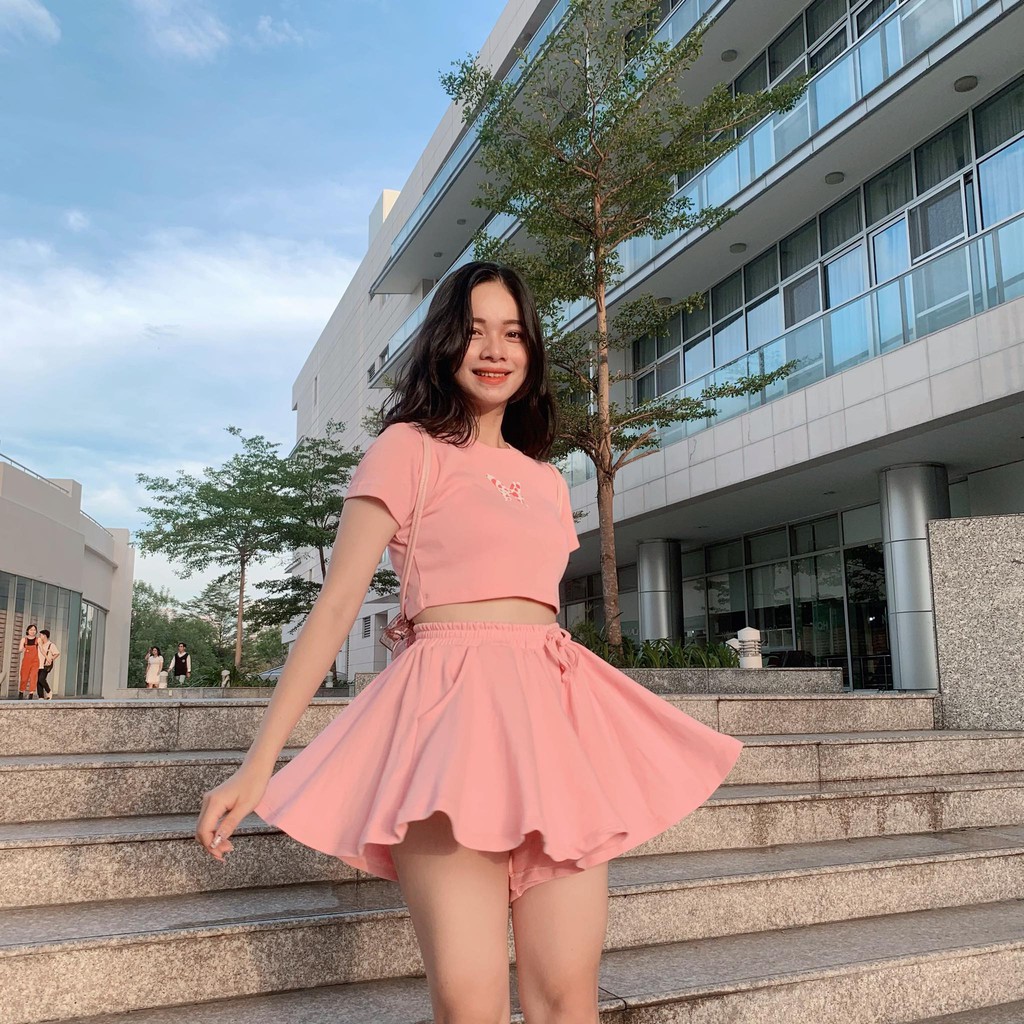 [Mã FATHANG5 giảm 10K đơn 50K] SET VÁY BUTTERFLY PINK BY NATTHYSTYLE
