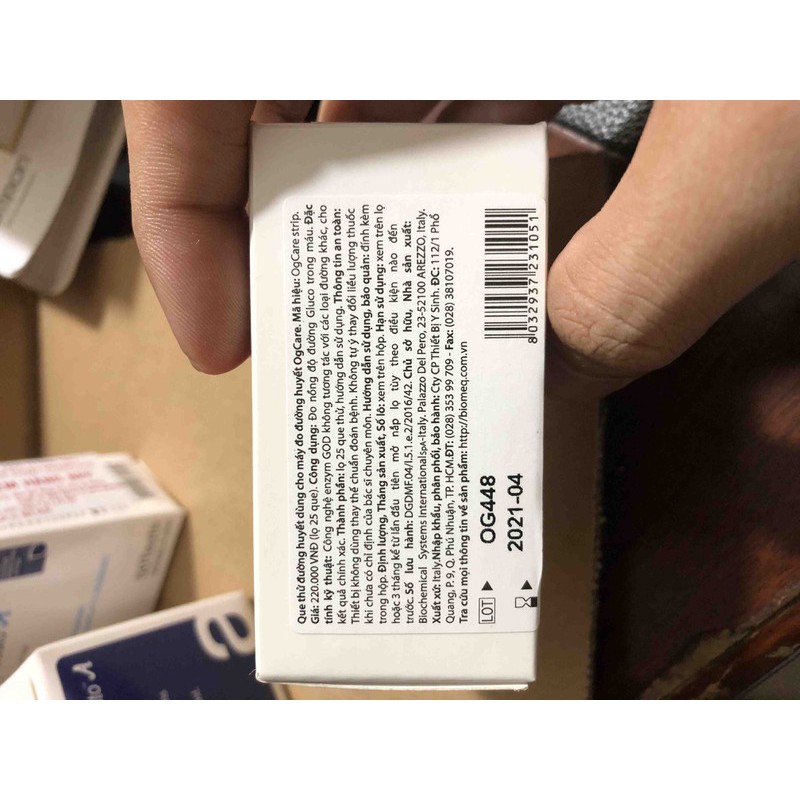 DATE MỚI NHẤT QUE TEST THỬ ĐƯỜNG HUYẾT TIỂU ĐƯỜNG OGCARE OG CARE 50 25 QUE/HỘP