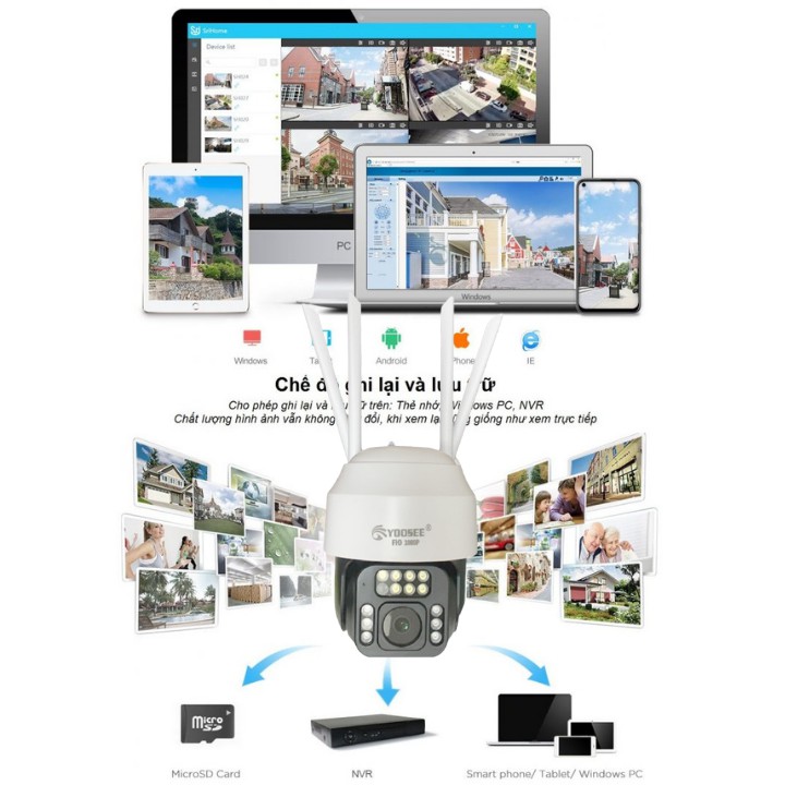 Camera Wifi Ngoài Trời Yoosee X2500 xem đêm có màu , đàm thoại 2 chiều, cảnh báo chuyển động, chống nước, bảo hành 5 năm