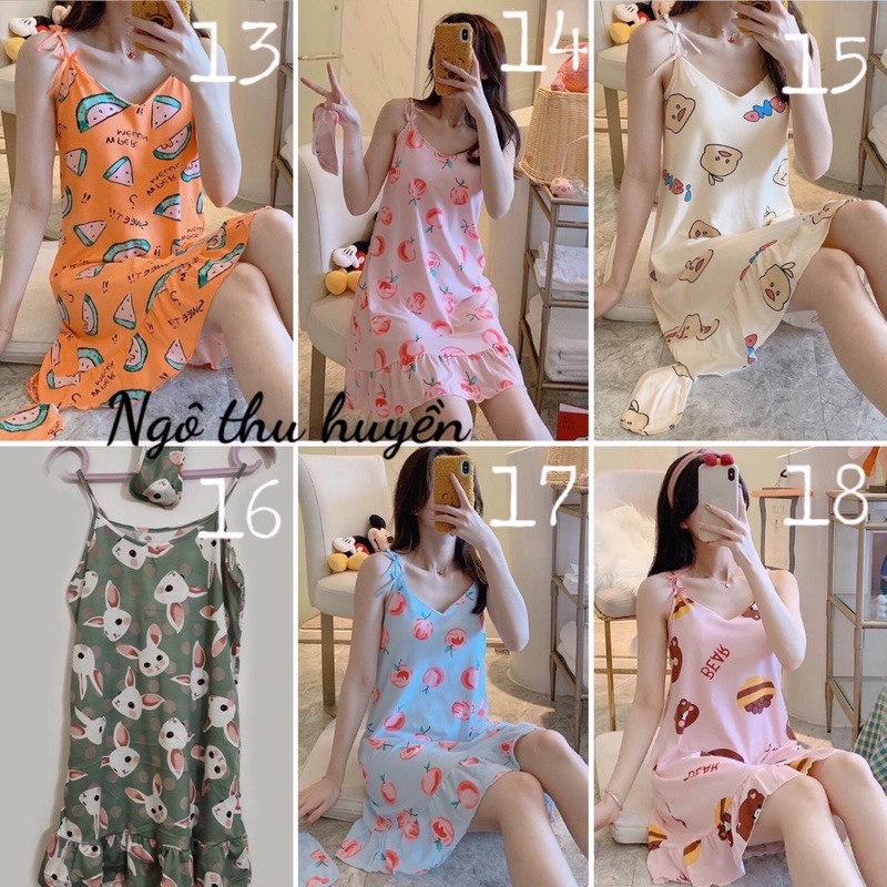[ Order ] Váy ngù 2 dây kèm bịt mắt | BigBuy360 - bigbuy360.vn