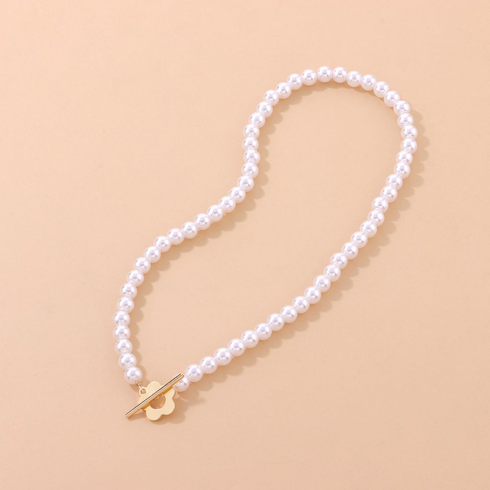 Vòng Cổ Choker Bằng Thép Đính Hạt Ngọc Trai Nhiều Màu Sắc Lãng Mạn Phong Cách Hàn Quốc Cho Nữ