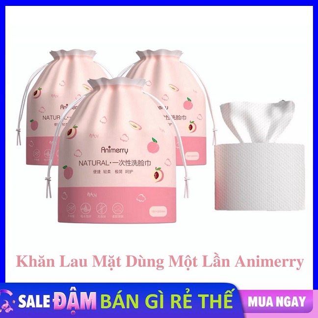 Khăn Mặt Khô Đa Năng Dùng 1 lần Animerry Lau Mặt Lau Khô, Lau Ướt - Dai Mịn Siêu Tiết Kiệm
