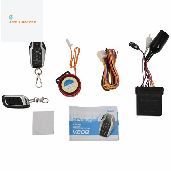 Thiết bị báo động chống trộm 2 chiều có điều khiển từ xa kèm phụ kiện cho xe máy Honda/Suzuki/Kawasaki/Yamaha