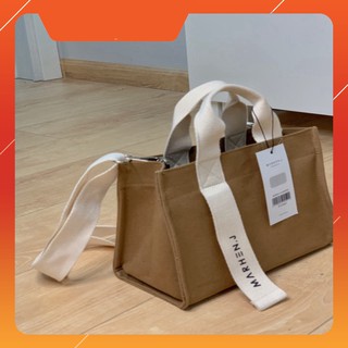 Túi vải đeo chéo xách tay thời trang in Marhen J, túi tote đeo chéo vải canvas thời trang phong cách Hàn Quốc