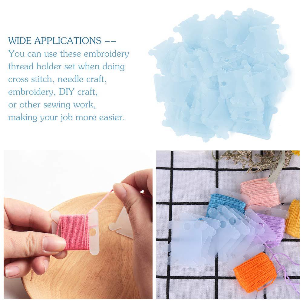 Combo 10 thẻ nhựa quấn len, chỉ thêu...