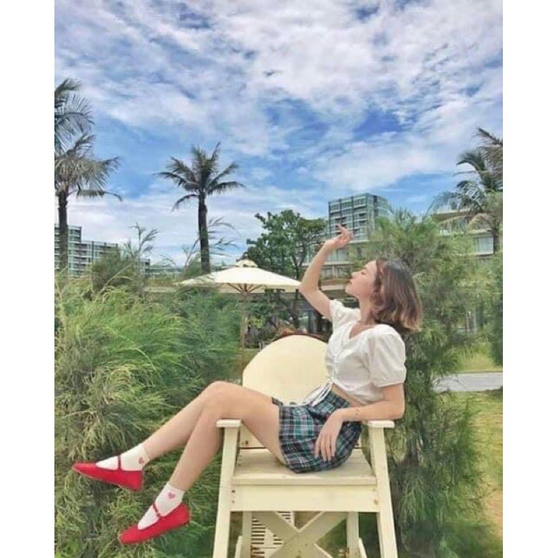 [ SIÊU SALE 42% ] [Rẻ Vô Địch] Áo Croptop Dây Rút Basic(Hàng Có Sẵn, Ảnh Thật) | BigBuy360 - bigbuy360.vn