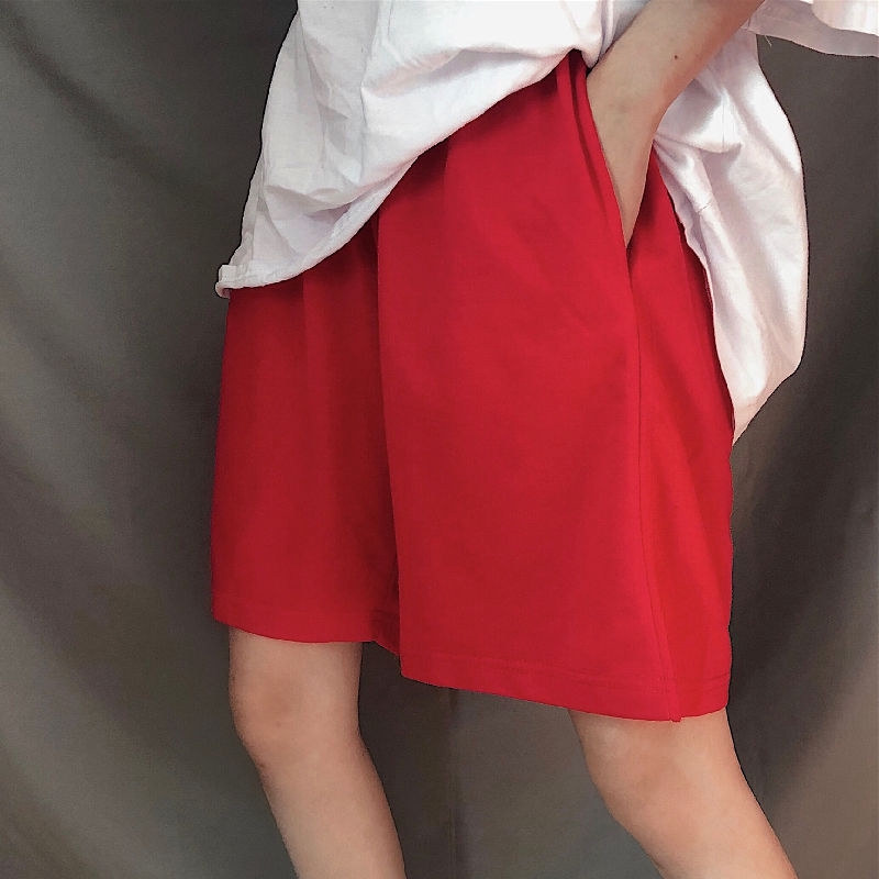 Quần short ống rộng màu trơn kiểu dáng đơn giản thời trang nữ / nam | BigBuy360 - bigbuy360.vn