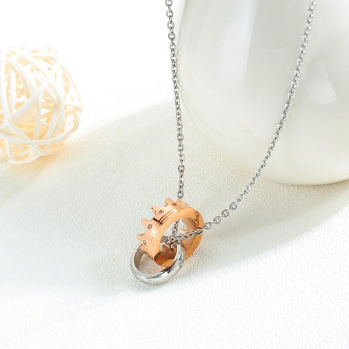 Bộ 2 Dây Chuyền Cặp Đôi Titan Ko Đen TT 2491