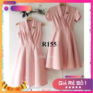 Rập giấy váy cổ vest mã số R155