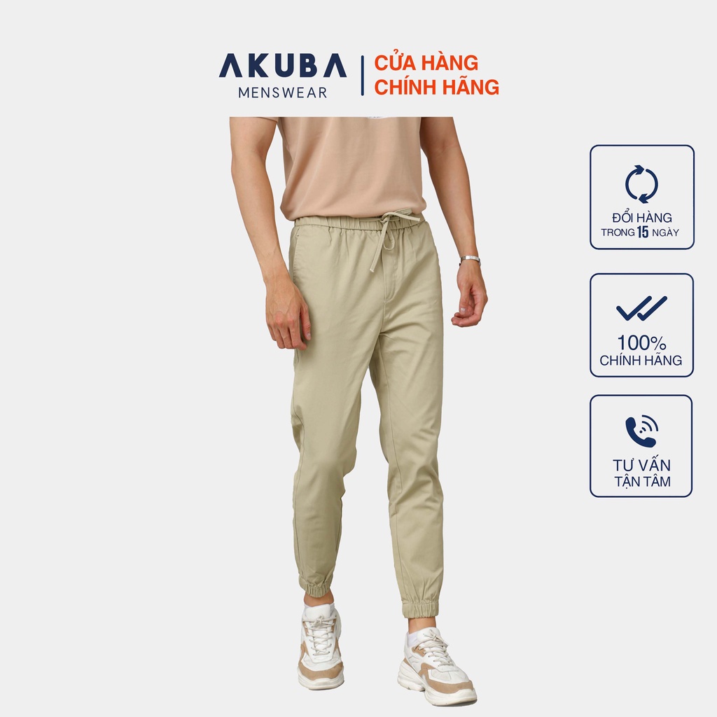 Quần kaki jogger nam dáng slimfit AKUBA | 718