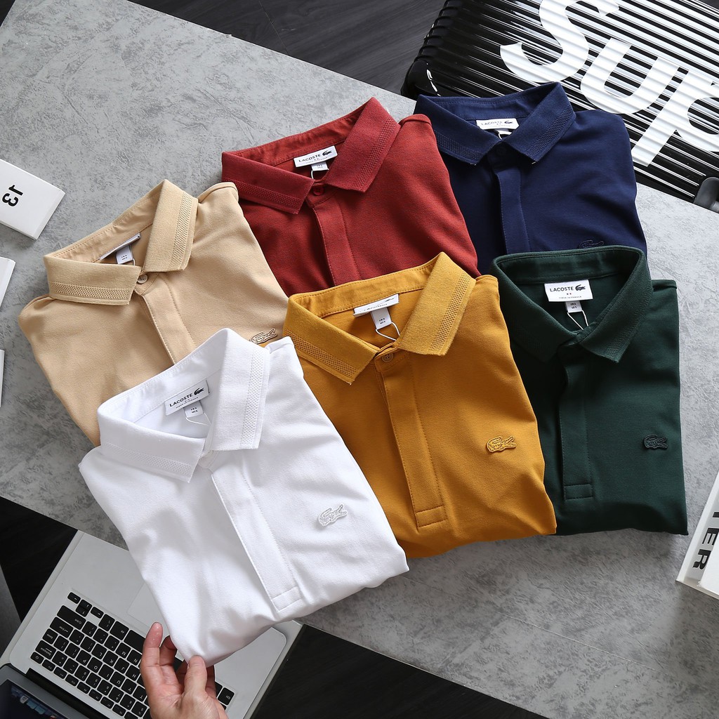 ÁO POLO LACOSTE TRƠN hàng xuất khẩu vnxk cực xịn - trơn không viền cổ vải cao cấp 6 màu